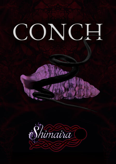 A picture of the story cover is shown, with Conch at the top. The cover itself shows a purple conch with black tendrils spilling out of it.