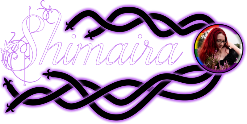 A photo of Shimaira with a border showing the pride flag and the grey-asexual flag.
